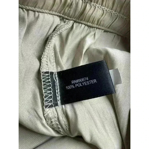 NEW Boston Proper Women’s Large Wide Leg Flowy High Rise Beige Ankle Pants NWT - Picture 10 of 11